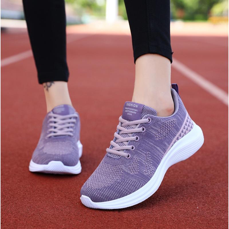 Sneakers For Women Fashion Breathable Casual Comfortable Soft Sport Shoes Women Mesh Fabric Lace Up Woman Shoes Female Footwear