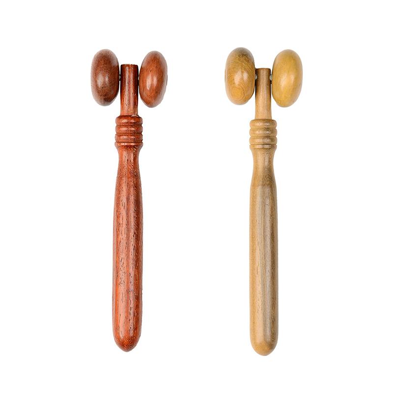 1PC Wooden Roller Face Massager Neck, Shoulder And Leg Universal Hand Massager Massage Tool Foot Massager