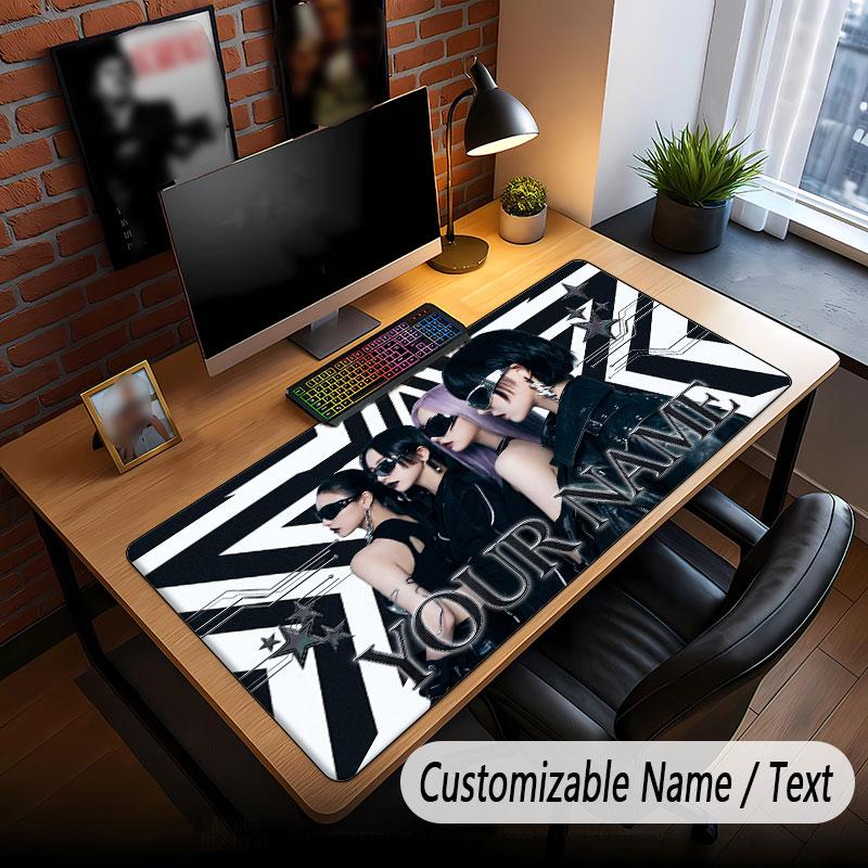Custom Name Extended Mouse Pad,aespa Gaming Desk Mat For Home Office Desktop Decor