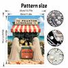 Halloween pearl painting handmade diy art black cat lemonade stand seaside floral pearl home decoration painting