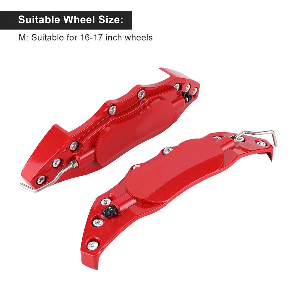 2Pcs Car Disc Brake Caliper Fake Covers Left & Right Accessories Refit(M )