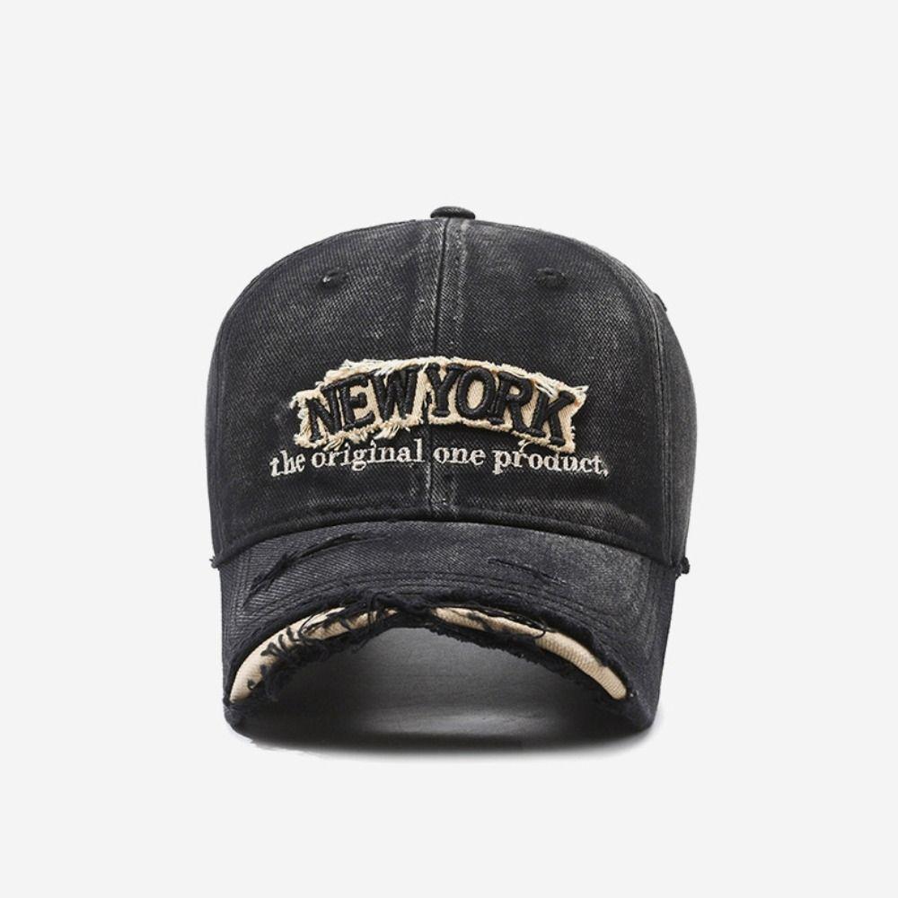 Adjustable Embroidery Baseball Cap Washed Cotton Sunscreen Hats For Man Women Fashion