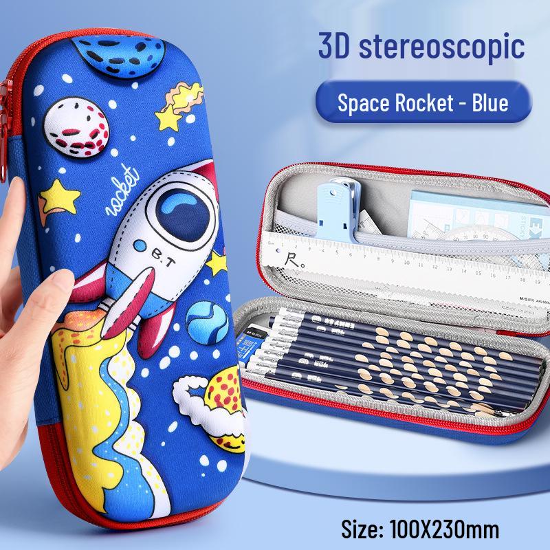 

3D Мультяшный Пенал для Девочек, Вместительный Бокс для Хранения Канцелярских Принадлежностей для Учеников Начальной Школы и Детского Сада