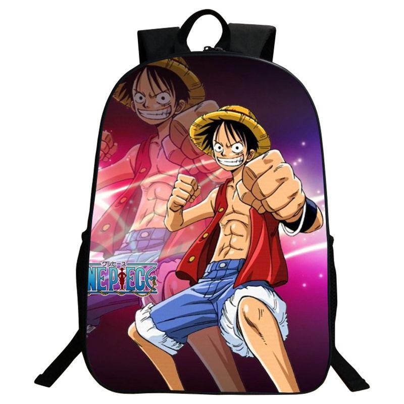 Durable And Fashionable Anime One Piece Monkey D. Luffy Travel Bookbag For Students