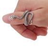 Punk Snake Ring for Men Women Exaggerated Antique Silver Color Fashion Personality Stereoscopic Opening Adjustable Ring