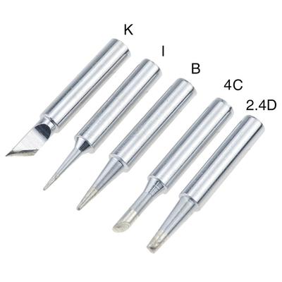 5pcs 900M-T Copper Electric Soldering Iron Tips Lead-free Welding Tools 200~480℃ Soldering Iron Head K+I+B+4C+2.4D