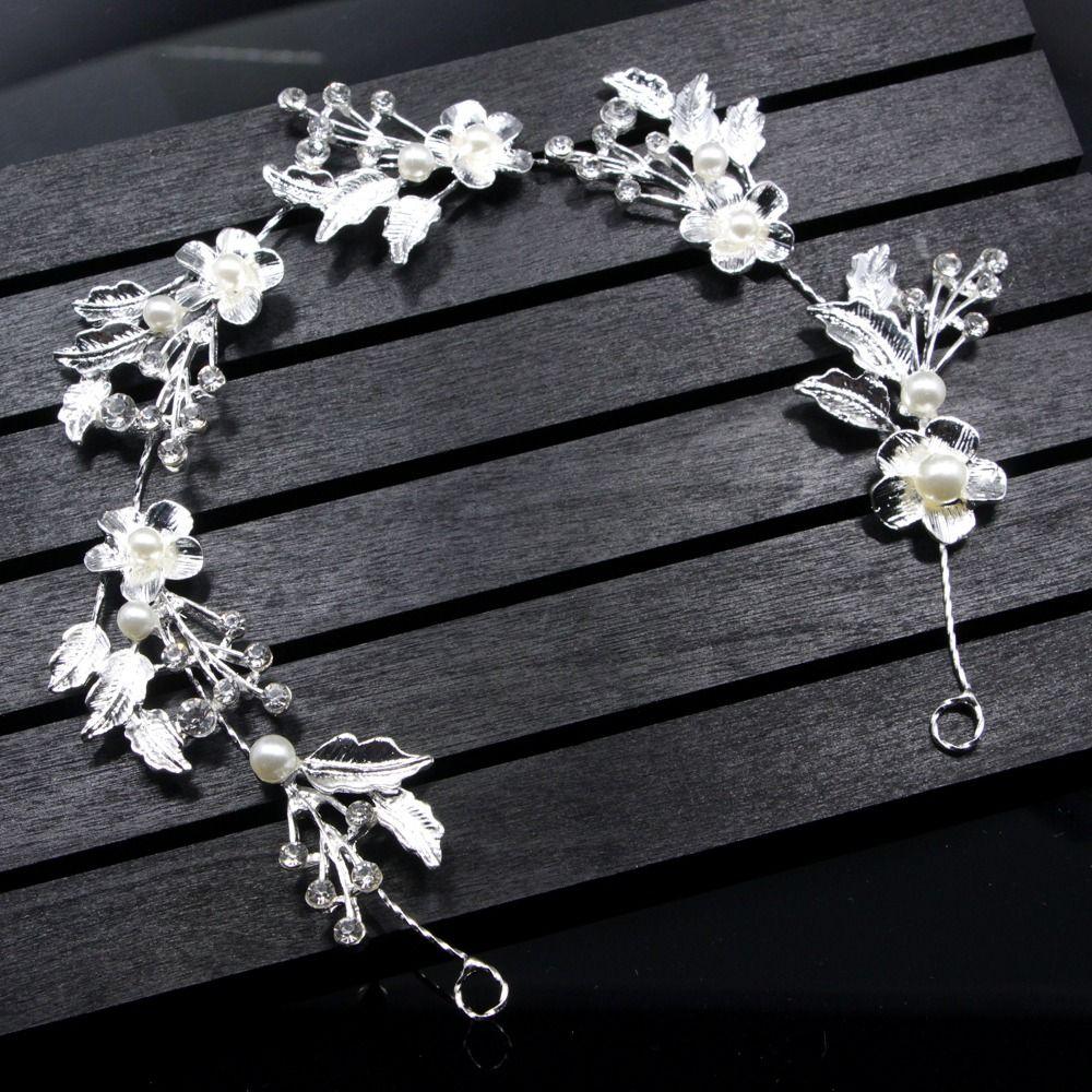 Luxury Crystal Pearl Hair Vine Shiny Fashion Bridal Hairband  Banquet Dancing Party