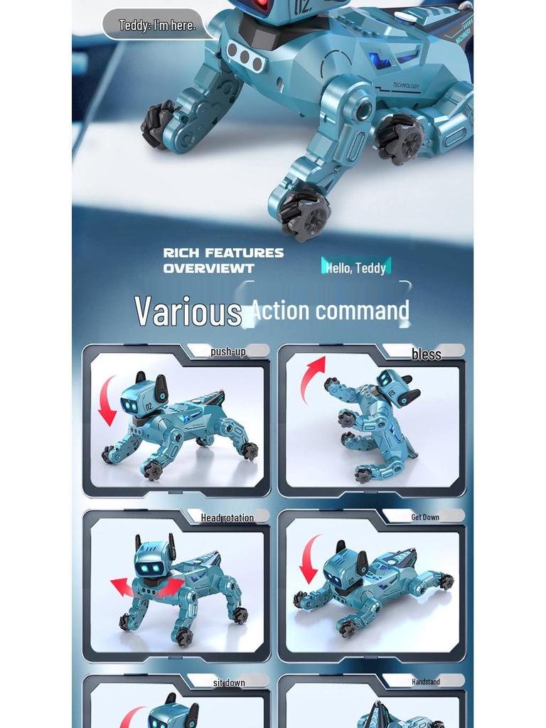 AI Teddy Robot Dog: Interactive Desktop Companion with Three Modes