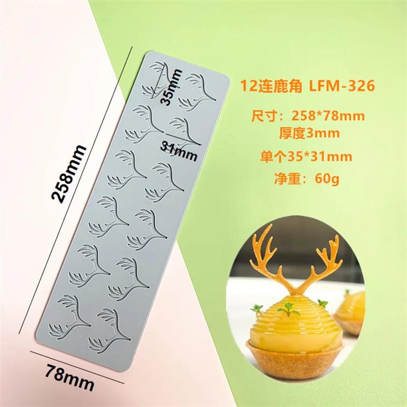 Uthult sommerfugl Honeycomb Sukker Vende Blonde Pad DIY Deer Antler Sjokolade Tynn Crisp Cake Dekorasjon Baking Silikonform