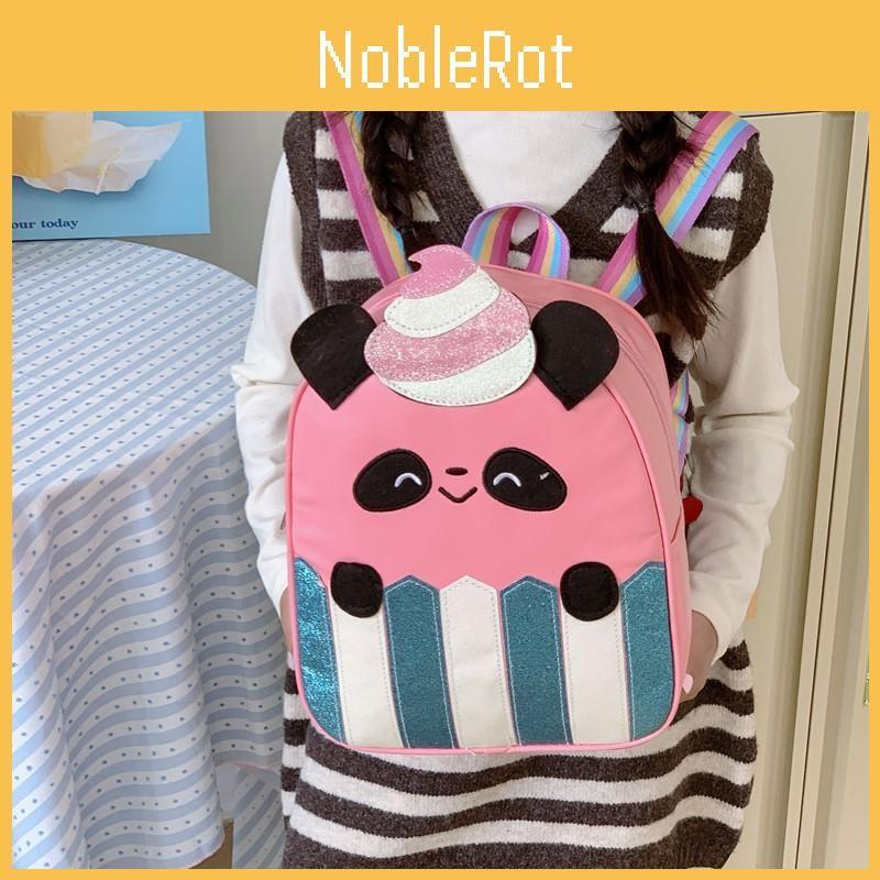 Cartoon Line Panda Girls Toddler Backpack With Fashion Sequins For Use School