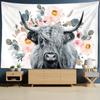 Retro Niutou Tapestry Wall Hanging Hippie Tapies Simple Witchcraft Mysterious Aesthetics Room Home Decor