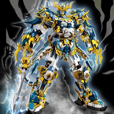 Ninja Fantôme Glace Bête Sacrée Dragon Bleu Tigre Blanc Méca déformation blocs de construction puzzle garçon Kong robot poupée jouet