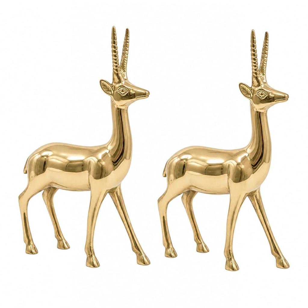 Brass Deer Statue | Height-8 Inch Aprrox. Vastu Idol for Home and Office