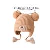 Chapeau d'hiver à rabats pour bébé, chaud, épais, tricoté, cache-oreilles pour enfants, garçon, fille, mignon, pompon, doublure en coton, bonnets