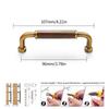 Walnut Pull Wardrobe Cupboard Handle Kitchen Door Cabinets Knobs Wood Cabinet Pull Nature Style Wooden Cabinet Handle