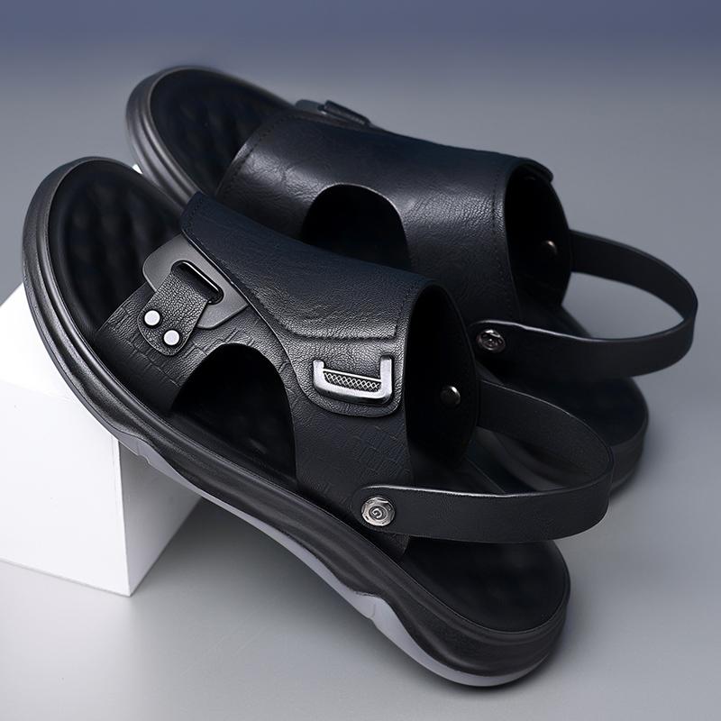 Fashion Summer Men Fashionable New Anti Slip Soft Sole Casual Beach Shoes Brand Outdoor Comfortable and Breathable Dual-purpose Sandals