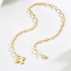 European and American Simple Hammer Cross Necklace Niche Design Sense Irregular Fashion Versatile Collarbone Chain Necklace