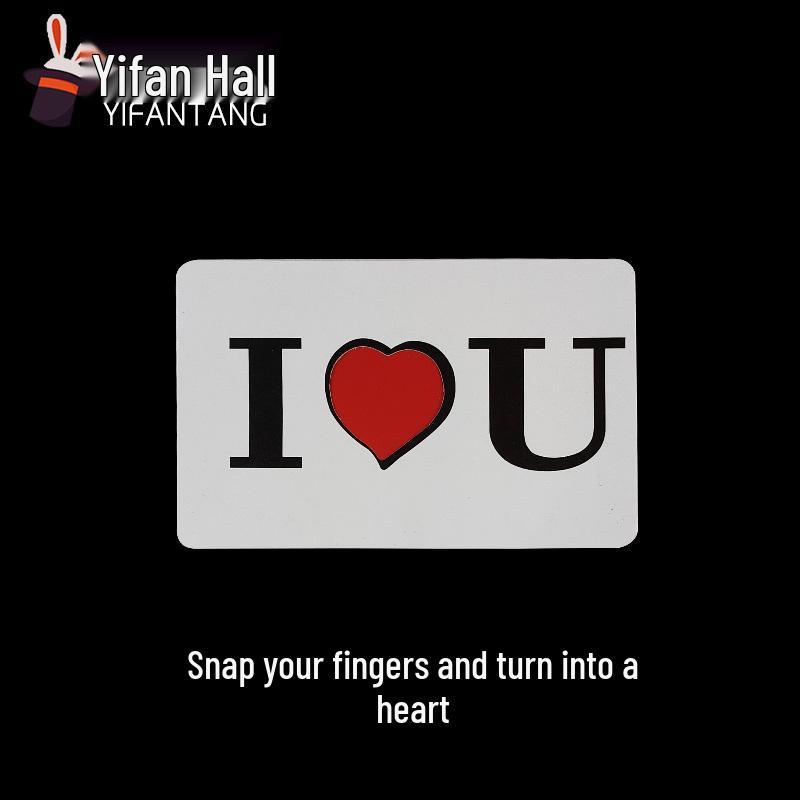 

Snap to Transform: Red Heart Magic Card - Perfect for Valentine s Creative Confession, Ideal for Close-up Magic, Beginner-Friendly. Biu Style