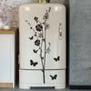 Simple Black Branch Leaf Butterfly Refrigerator Stickers for Home Beautification and Decoration Wall Stickers