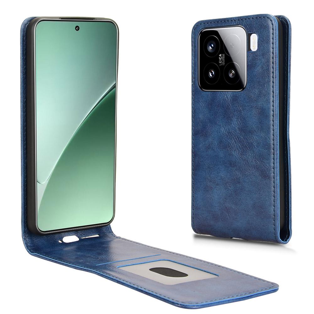 For Xiaomi 15 Case with Card Slot Magnetic Vertical Flip Leather Phone Cover