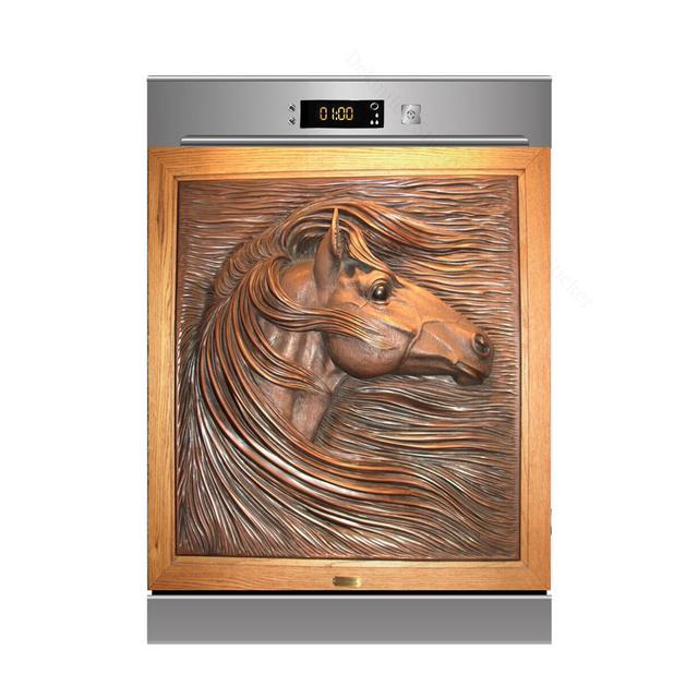 3D kreative handgezeichnete lustige Tiere Kunst Design selbstklebende Kühlschrank Spülmaschine Tür Aufkleber Tapete Wandaufkleber Küche