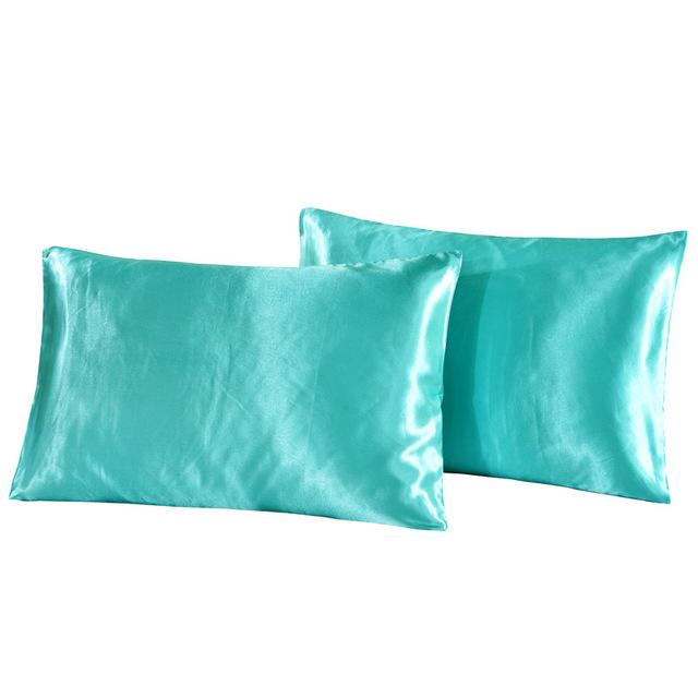 Simple Imitated Silky Fabric Satin Summer Pillowcase Direct Selling Pillow Cover For Hair With Hidden