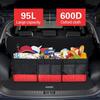Car Storage Box Car Trunk Organizer Collapsible Automotive SUV Cargo Storage Tool with Mesh Pocket Multiple Compartment