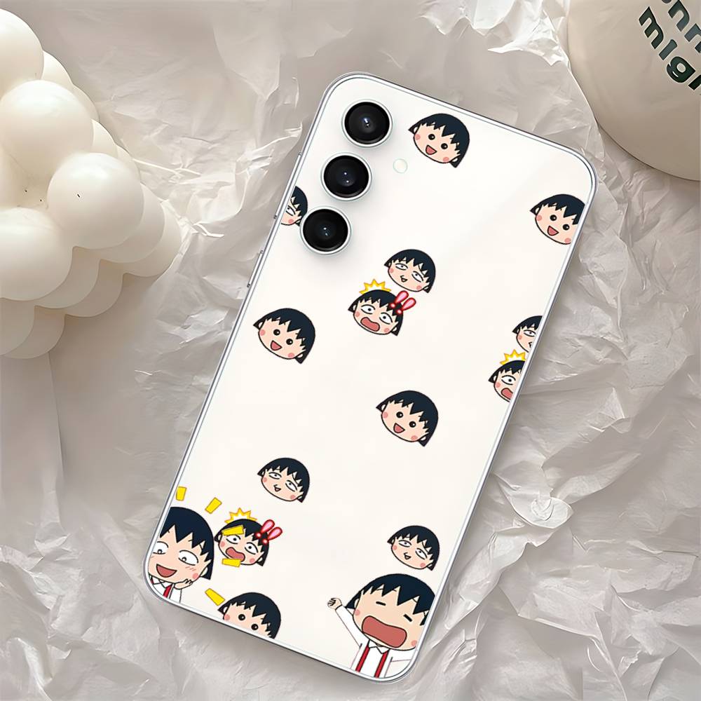 C-Chibi Cute M-Maruko-chan-S Phone Case For Samsung Galaxy S25 S24 S23 S22 S21 FE Ultra Plus A32 A53 A13 A31 Soft Cover