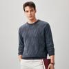Kemengboka Men's 100% Cashmere Jacquard Knit Pullover