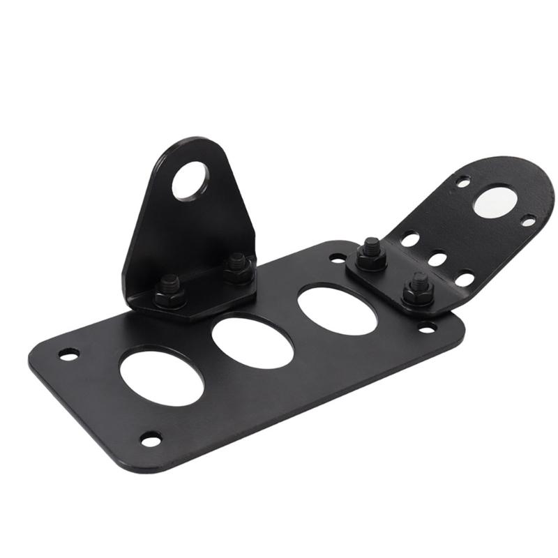 Motorcycle Tail License Plate Bracket Side Mount Adjustable Slotted Aluminum Plate Bracket for Clean Custom Rear End Layout Projects