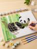 Painting by numbers with frame - Cute Panda 50x40