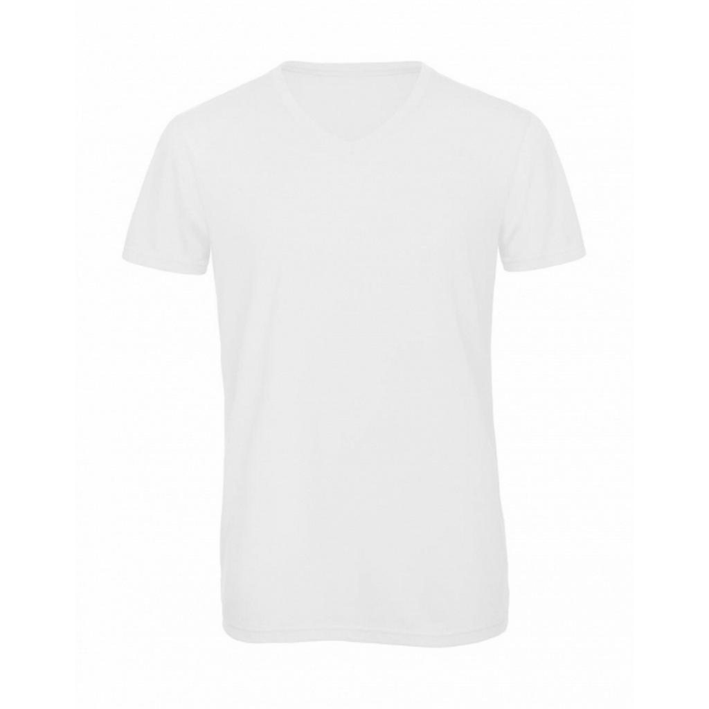 B&C Herren Triblend V-Ausschnitt T-Shirt