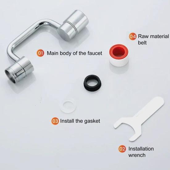 1/2Pcs 1080 Degree Rotating Faucet Extender Universal Faucet 4-Layer Filtration Protection Bathroom Sink Sprayer Attachment