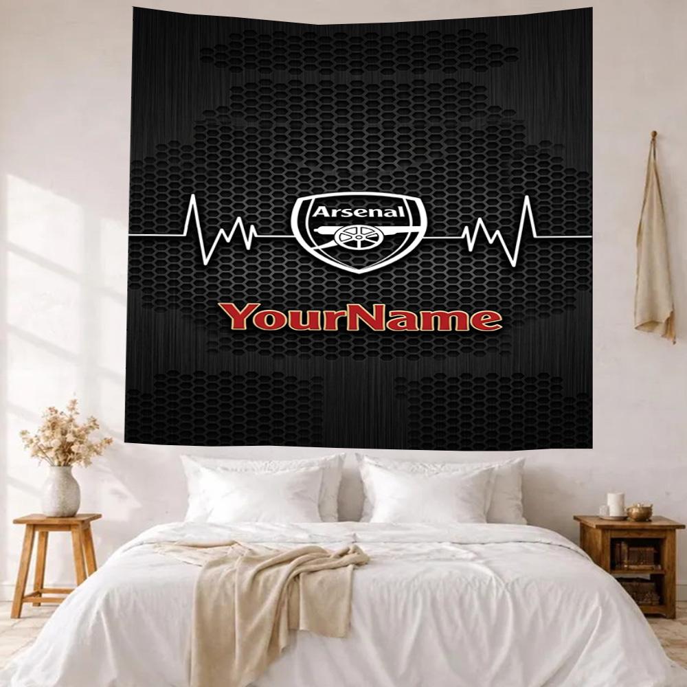 Arsenal Custom Your Name Wall Decor Tapestry Art For Pet Memorial Birthdaywedding Party Backdrop Family Gift