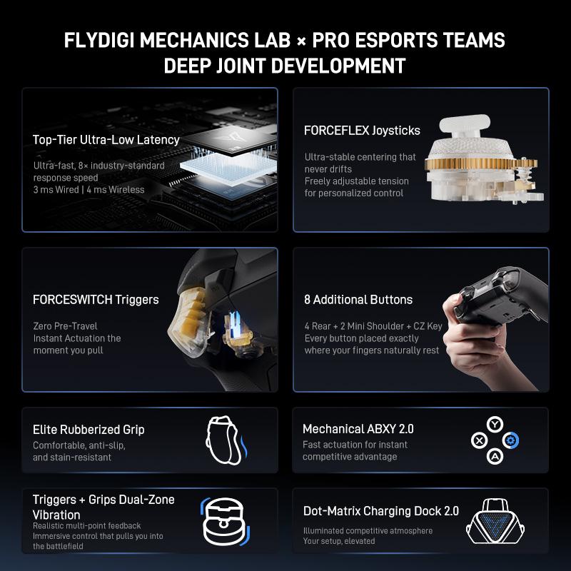 In Stock Flydigi Vader 5 Pro V2 Global Version Wireless Bluetooth Gamepad Controller Multi-Platform for PC NS2 Mobile Steam 5