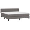 VidaXL Lit à sommier tapissier avec matelas Gris 160x200 cm Similicuir - Modèle 3130671