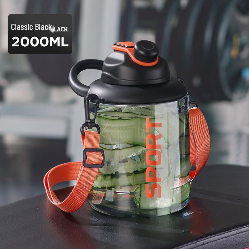 Shengbangrong Large Sports Fitness Water Bottle - Durable, High Capacity Men s Hydration Cup for Summer Large Capacity PC Material