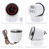 52mm 2'' Digital Clock Gauge 12-Hour Format 7 Colors Backlight Hour Meter 12V 24V Waterproof Universal For Car Truck Boat Yacht