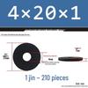 Blackened Thickened Metal Flat Washer Spacer, Round, M3-M42