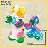 Small Particles Balloon Dog Connection Building Blocks DIY Assembled Colorful Mini Brick Toys Creative Birthday Gift Ornament