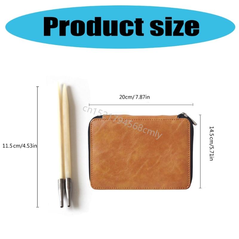 9Pairs Interchangeable Aluminum Circular Knitting Needle Set 3mm-6.0mm with Leather Case for Beginner Knitting Weaving 6XDE