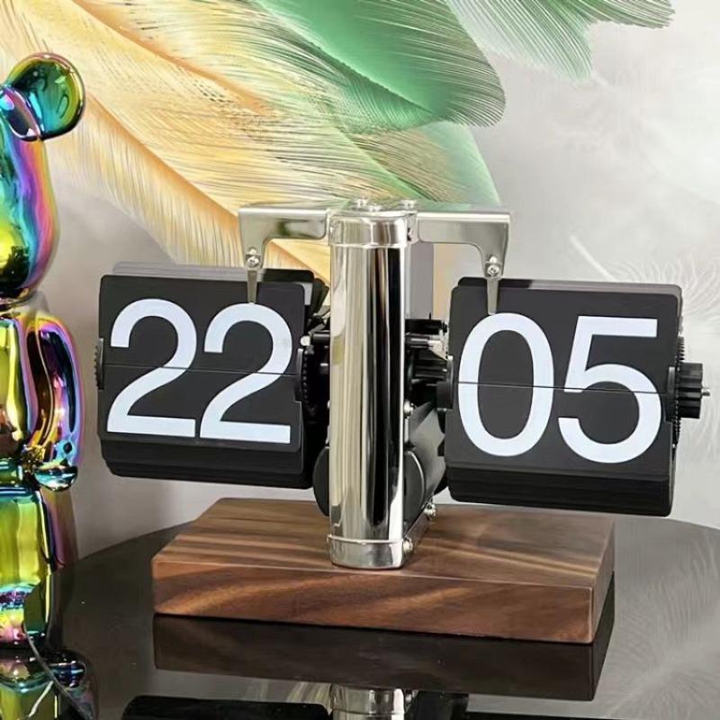 Mechanische Automatische Seite Ästhetische Wendung Uhr Figuren Heim Arbeitszimmer Digital Tischuhren Dekoration Wohnzimmer Luxus Ornamente Lustige Geschenke