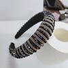 Handmade Braided Elegant Girls Hair Hoop Full Faux Crystal Beads Decor Luxury Hairband Hair Accessories
