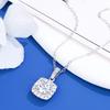 S925 Sterling Silver Moissanite Necklace Pendant Girls Fashion Versatile Round Bag Clavicle Chain