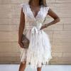 Europe and the United States Cross-border 2025 New Independent Station Amazon Temperament Sexy V-neck Lace Sleeveless Party Dress