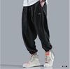Comfortable  Men's Pants Thin Polyester Joggers Long Trousers Ankle-Length Elastic Waist Baggy Straight Casual Harem Pants