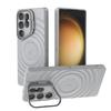 Magsafe Magnetic Phone Case For Samsung S25 Ultra S25 Edge S25 Plus Invisible Lens Stand Round Water Ripple Soft Silicone Cover