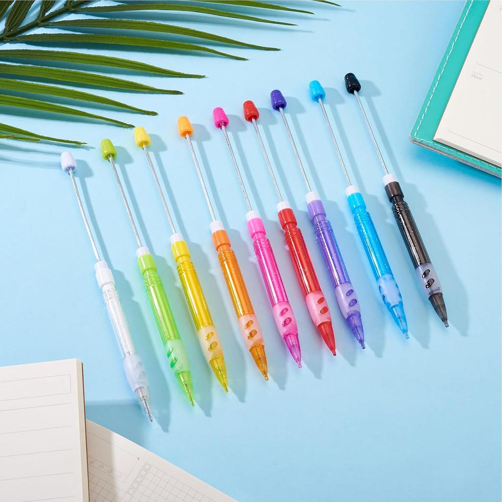 Craftdady 9 pcs Beadable Mechanical Pencil 9.5 mm Beadable Pencils Mini Mechanical Drawing Pencils for Writing Drawing Sketching DIY Crafting