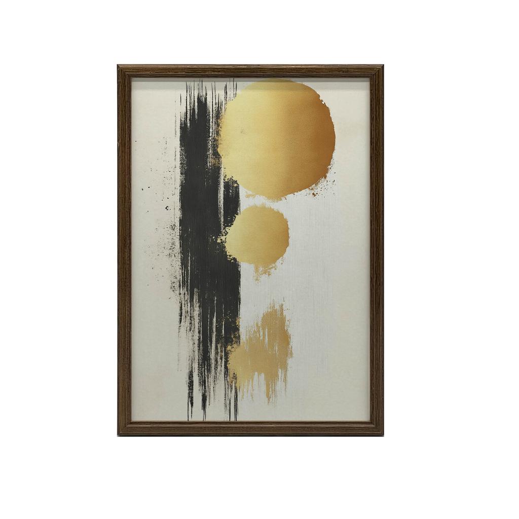 Energetyczne Złote Koła Energetyczne Złote Koła, 50X70 Cm, Rama Aluminiowa Czarna, Papier Matowy 230 Gsm