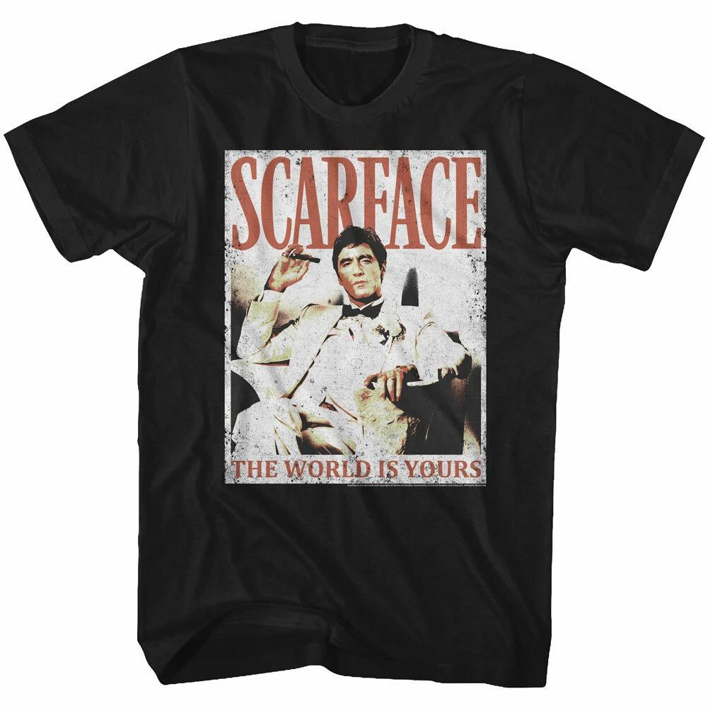 Scarface Movie Tony Montana The World Is Yours Men s T Shirt Cuban Cartel 2XL
